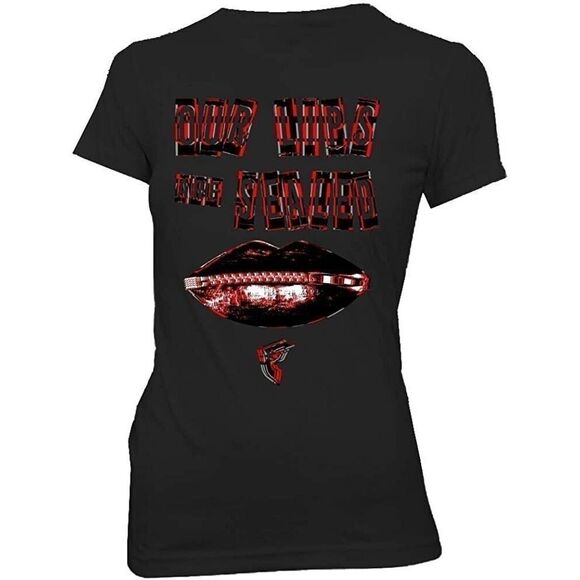 Famous Stars and Strips T-Shirt Our Lips are Sealed Tee - Black, Juniors XL - Picture 1 of 4